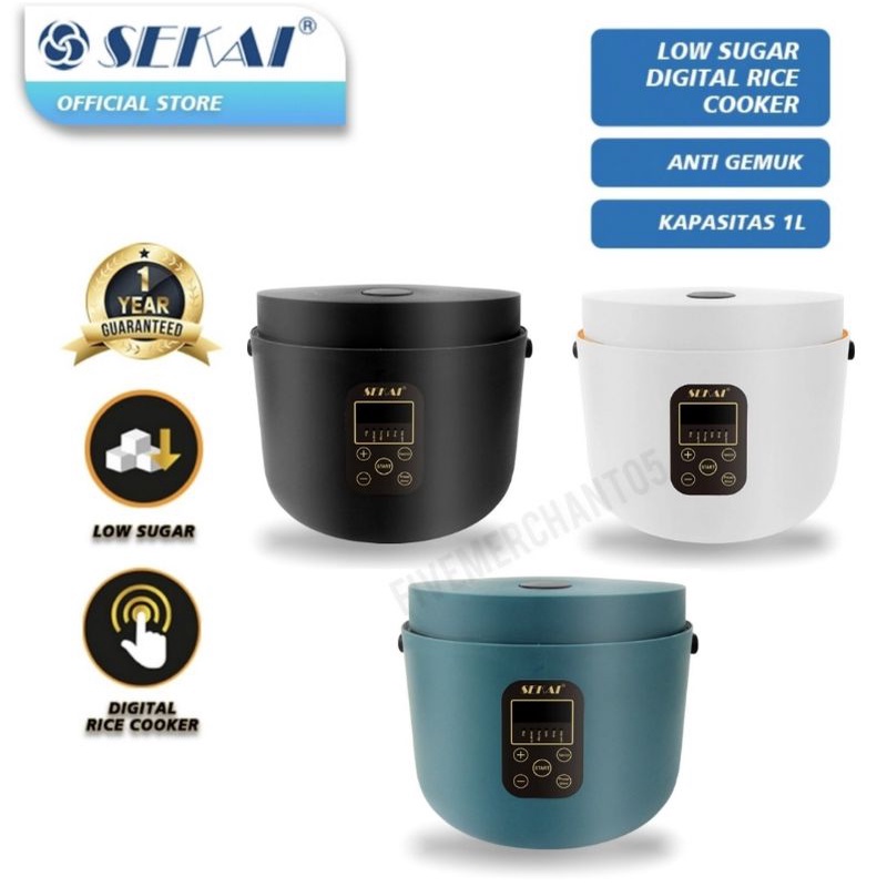 Rice Cooker Sekai CMW 720 Low Carbo Low Sugar Magic Com Sekai 720 Less Sugar Less Carbo Penanak Nasi Sehat Sekai Putih Hitam Hijau