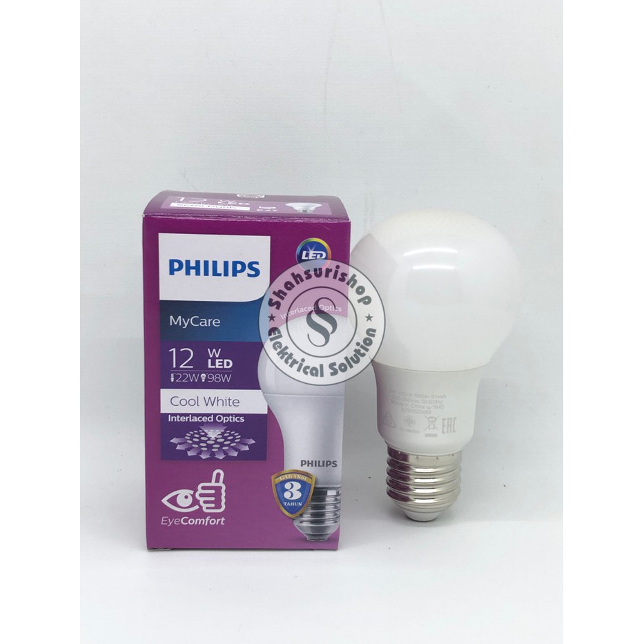 LAMPU LED PHILIPS 12W 12 W WATT 4000K NEUTRAL COOL WHITE