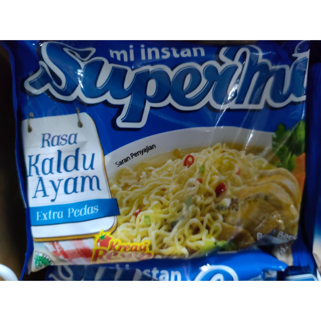 

MI INSTAN SUPERMI RASA KALDU AYAM EXTRA PEDAS 70GR 5BGKS [MM/KS]