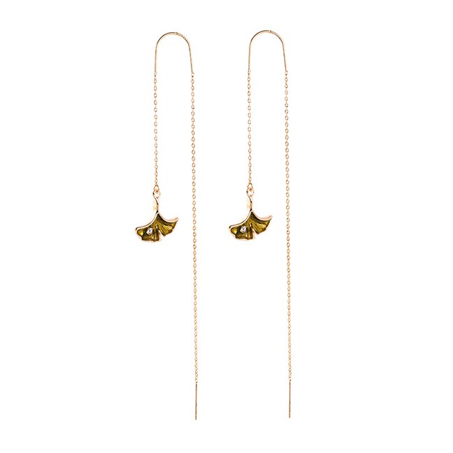 LRC Anting Tusuk Fashion 925 Silver Needle Drop Butterfly Butterfly Ear Wire F5549X