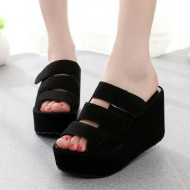 Sendal wedges kokop prepet murah terbaru