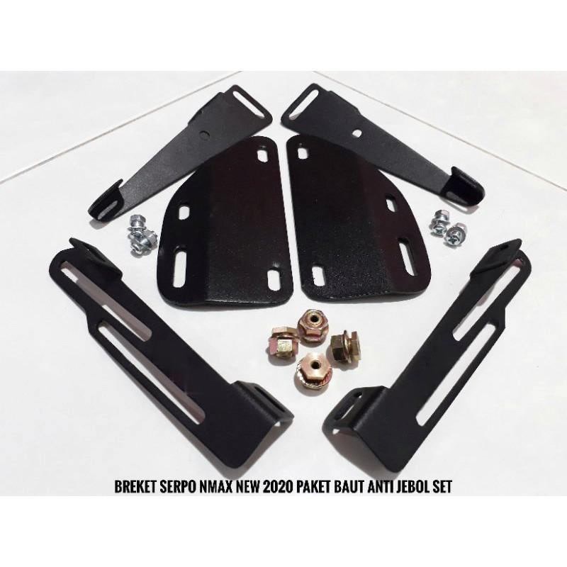 Breket Serpo Nmax New 2020 - 2021 dan Nmax Old Tahun 2015 - 2019 Paket Bracket set for spion R25 Zx10r r15 zx 10r zx10 r Baut Anti Jebol Set