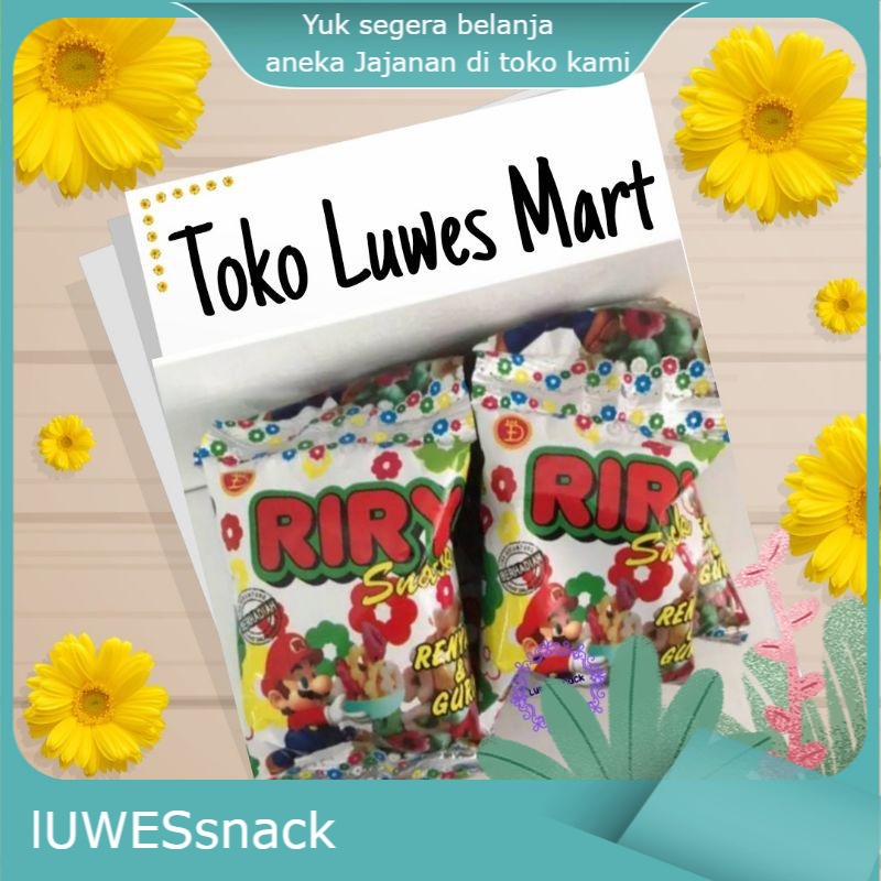 

Riry snack isi 10pcs- makanan ringan snack ringan chiki chiki cemilan jajanan jadul jajanan era 90-an jajanan kekinian Jajanan anak makanan jadul kerupuk keripik