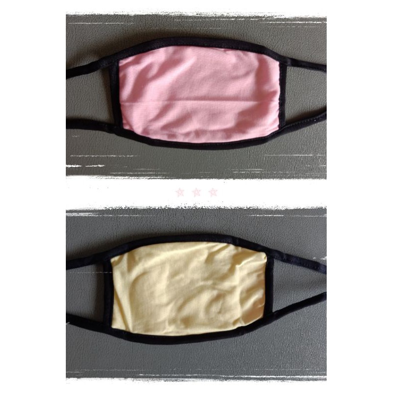 Masker Kain 2 Warna bolak balik Hijab Lusinan | shasyastore_