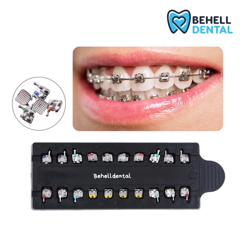 Bracket Behel Gigi MIM MBT Orthodontic Braket Brecket Breket Roth With 345 Hook 0.22 022 0 22 / Kawat Gigi Ortho Metalic OC Classic Orthoclassic Metal Permanen Perawatan Perbaikan Perapih Berantakan Maju Tonggos Tidak Rata Original Behelldental