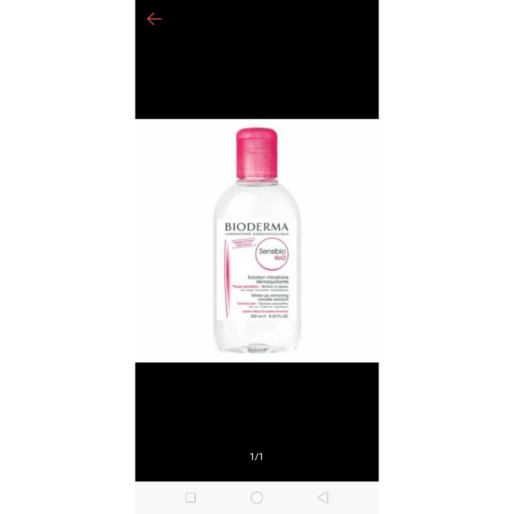 Bioderma Sensibio H2O 250mL / Pembersih Wajah Micellar Water