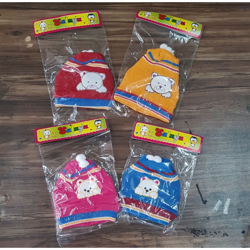 Topi Rajut Bayi Atasan Dobel Saluyu