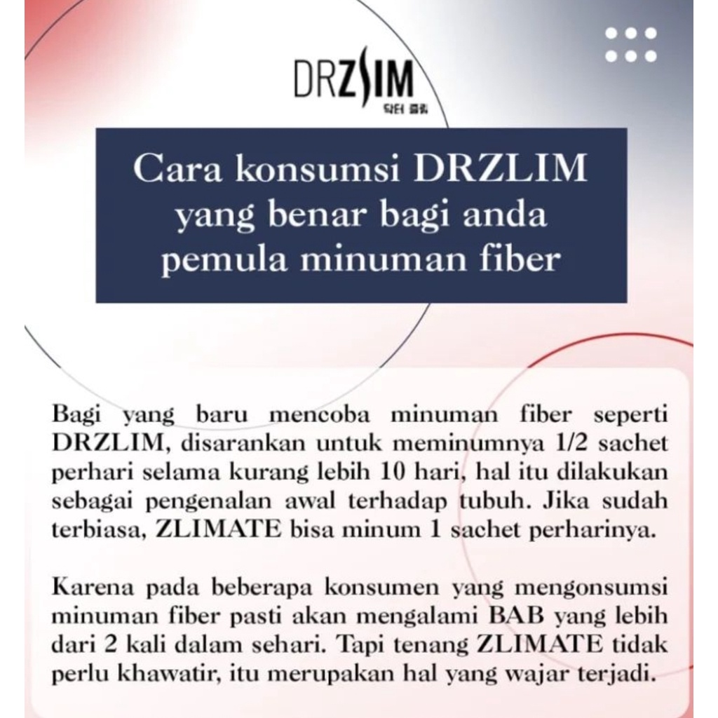 DRZLIM Detox Fiber Zlim | Minuman Serbuk Rasa Mixberry 1 BOX isi 10 Sachet