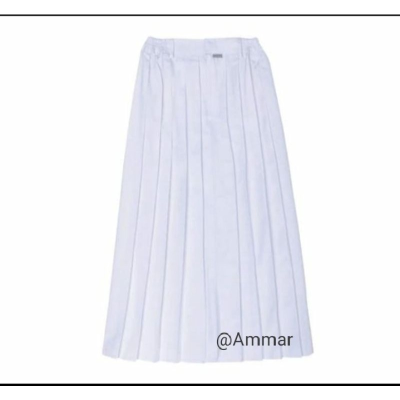RB Seragam Sekolah Rok Panjang Rempel Lipat SMP/SMA/SMK/Kuliah/Pembina/Kerja Bahan Twist Licin