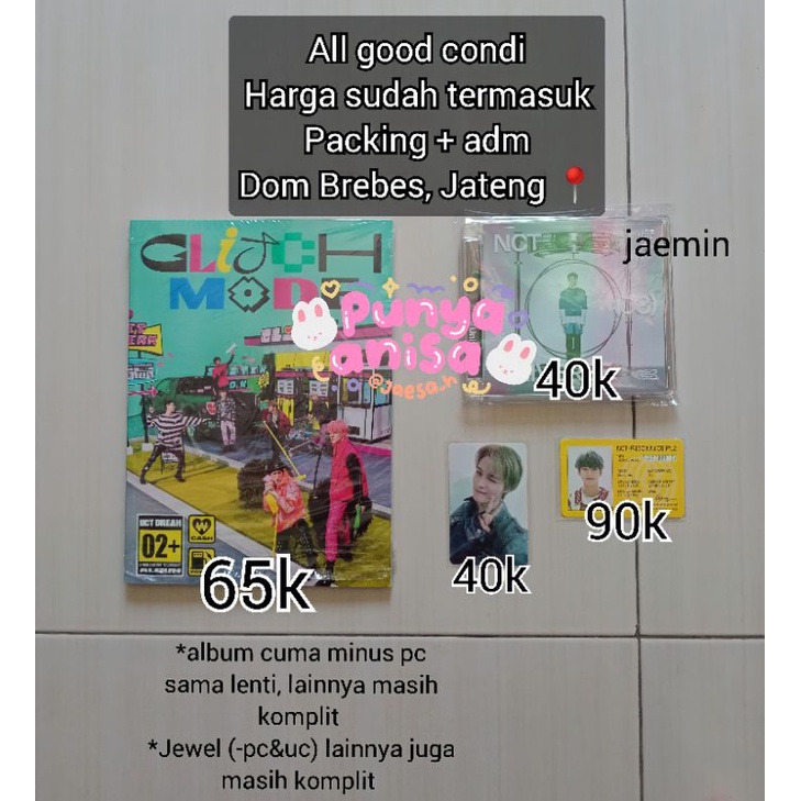[BACA DESK] album only glitch mode jewel case only jaemin universe pc yangyang jewel universe id car