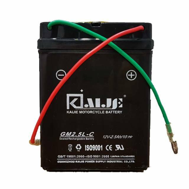 Aki Accu Kering MF Motor GM2.5 Kaijie Honda GL Pro / Mega Pro 12V YB2,5L-C