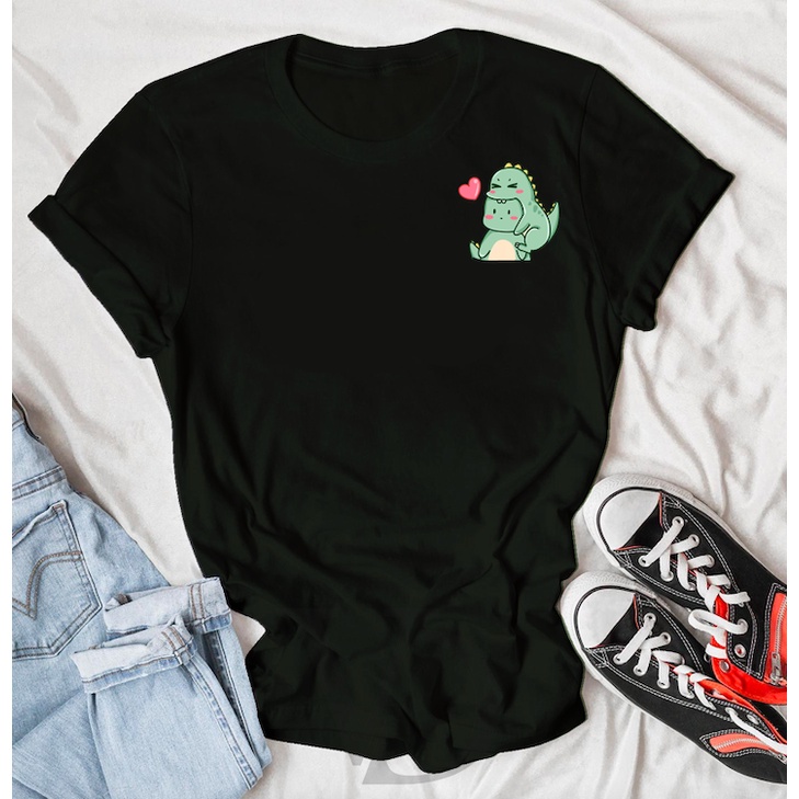 BISA COD KAOS DINO CUTE 2/ ATASAN KAOS ATASAN UNISEX  BAJU LENGAN PENDEK / TUMBLR TEE