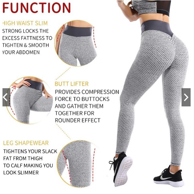 Wanitatrainingcelana- Celana Tiktok Legging Wanita Yoga Fitness Olahraga Highwaist Original -
