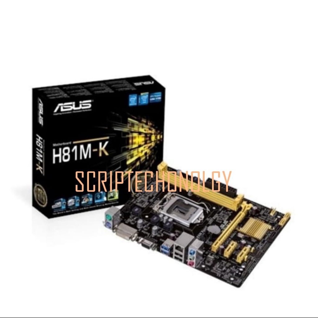 MotherboardSC ASUS H81M-K garansi 1th