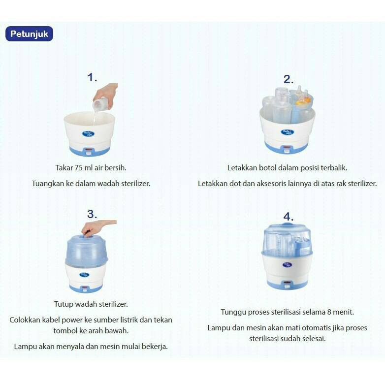 BABY SAFE -  BOTTLE EXPRESS STEAM STERILIZER (LB317) / MESIN STERIL 6 BOTOL BAYI