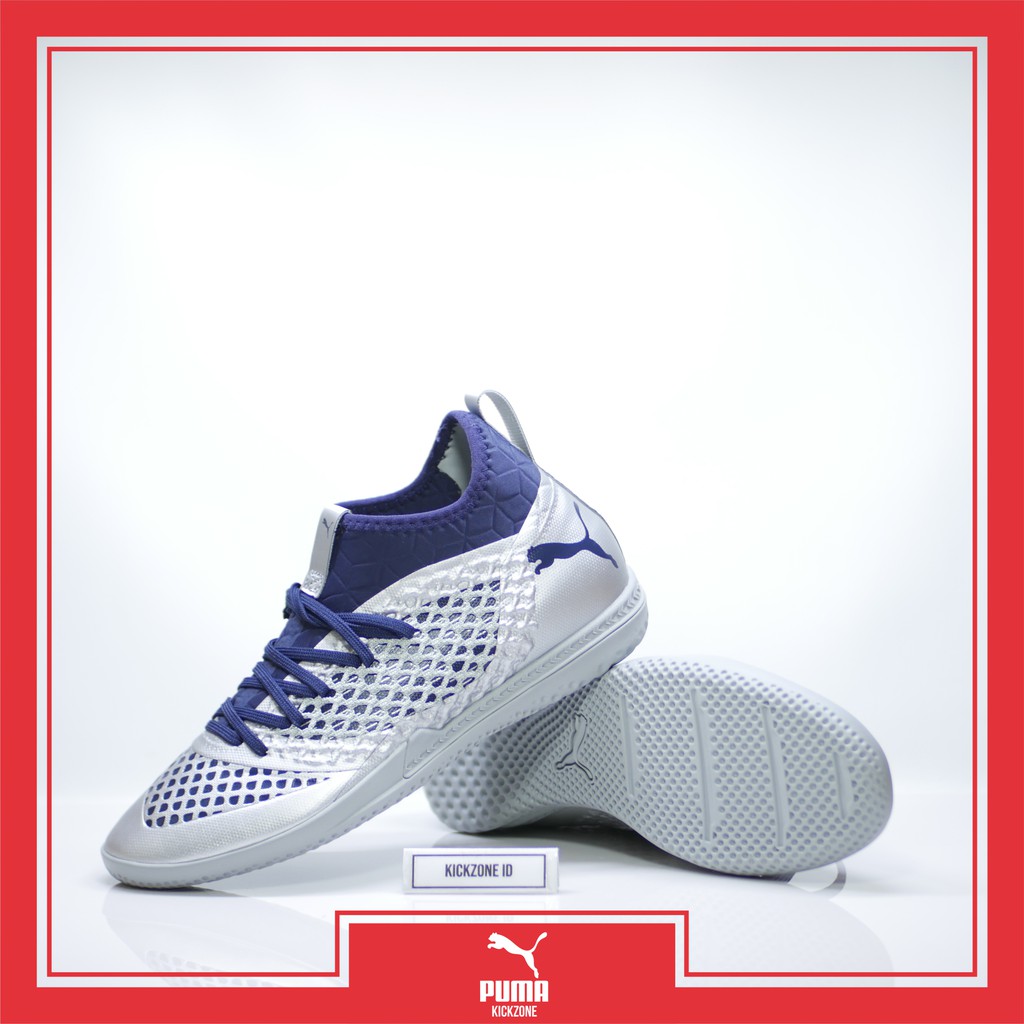 Sepatu Futsal Puma Future 2.3 Netfit IT Silver Original 10483504