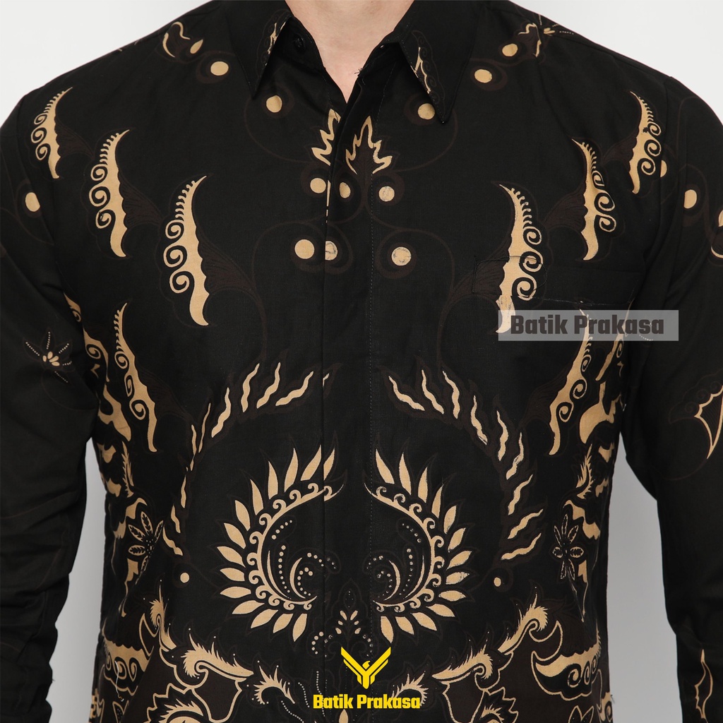 Kemeja Batik Prakasa Motif Arga Bima Slimfit Lengan Panjang Batik Solo