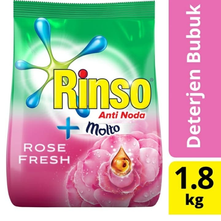 Rinso Detergen Bubuk  Anti noda+Molto 1.8Kg / 2Kg