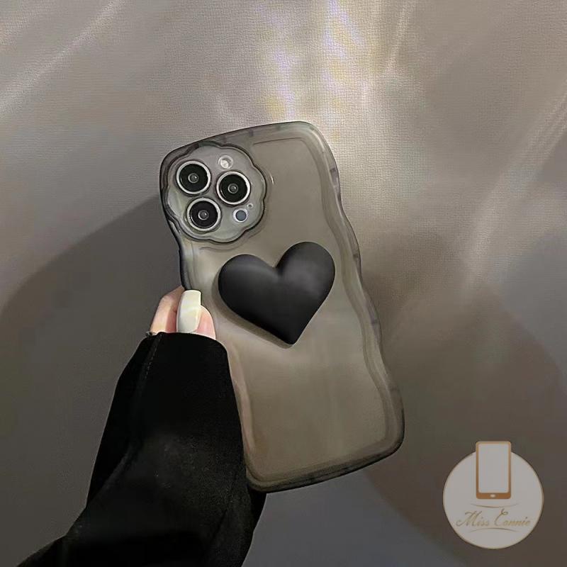 Casing iPhone 11 7 8 6 6s Plus XR 12 13 14 Pro Max 14 Plus 11Pro Max X XS Max Motif Hati Bunga 3D