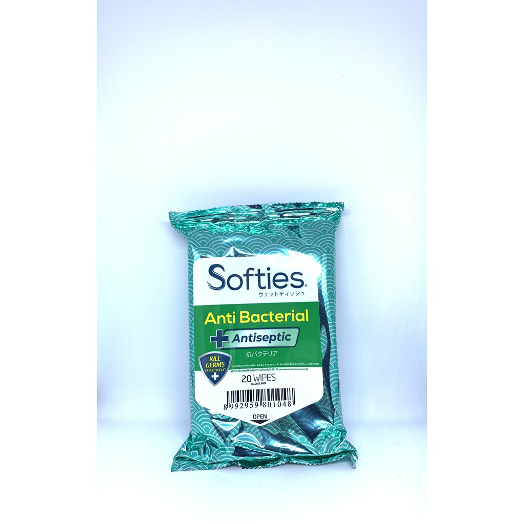 Tissue Tisu Basah Antiseptik + Anti Bakteri Softies 20'S
