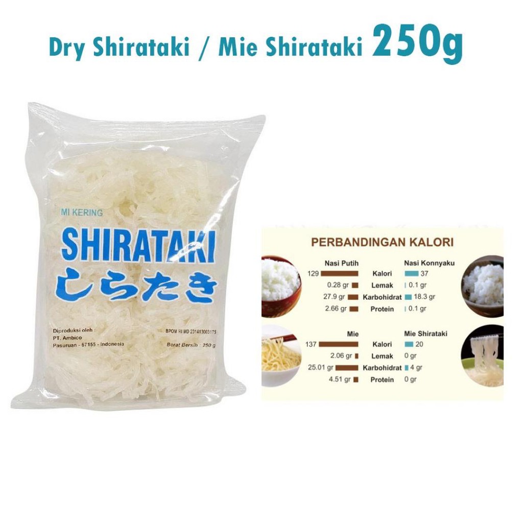 

Mie Shirataki Kering - Shirataki Dry Noodle 250gr