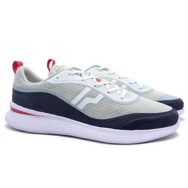 Sepatu Casual Piero Arc Wave - Grey/Red/White