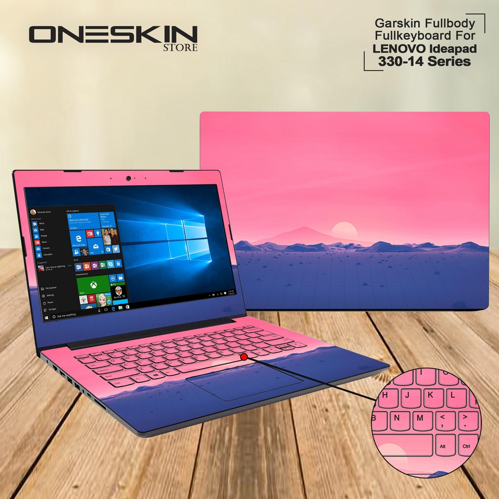 Garskin Laptop Cover Lenovo Ideapad 330-14IKB-81G200-9EID 9FID Fullbody Fullkeyboard