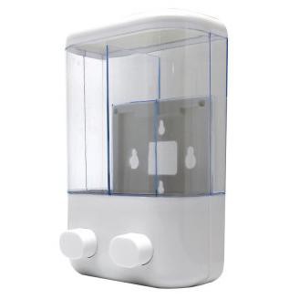 DISPENSER DOUBLE TUBE 2 TABUNG SABUN SHAMPO 1000ml RAK SABUN KAMAR MANDI WASTAFEL TOILET VA184