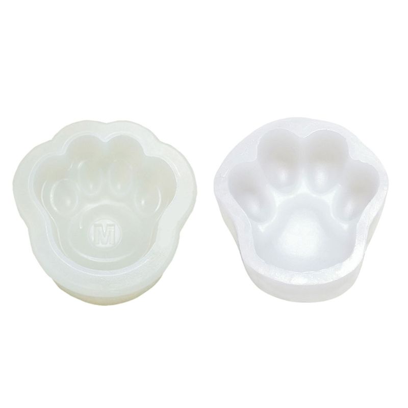 SIY  3.5 Inch DIY Large Pet Paw Silicone Mold Dog Cat Paw Print Stepping Stone Concrete Plaster Cake Pan Resin Mold Art Craft