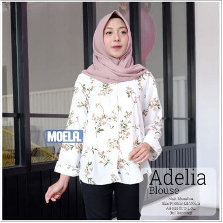 KEMEJA WANITA BATIK KULIAH MUSLIM BAJU ATASAN BLOUSE TERBARU TUNIK DISKON