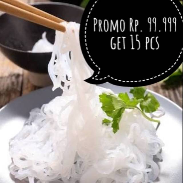 

Promo mie shirataki 15 pcs. mie keto. ketogenic