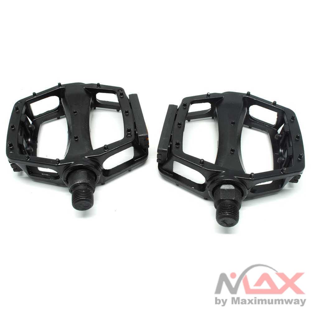 Pedal Sepeda Aluminium Anti-Slip Hitam Aksesoris sepeda MTB elektrik lipat gunung bicycle BMX Balap