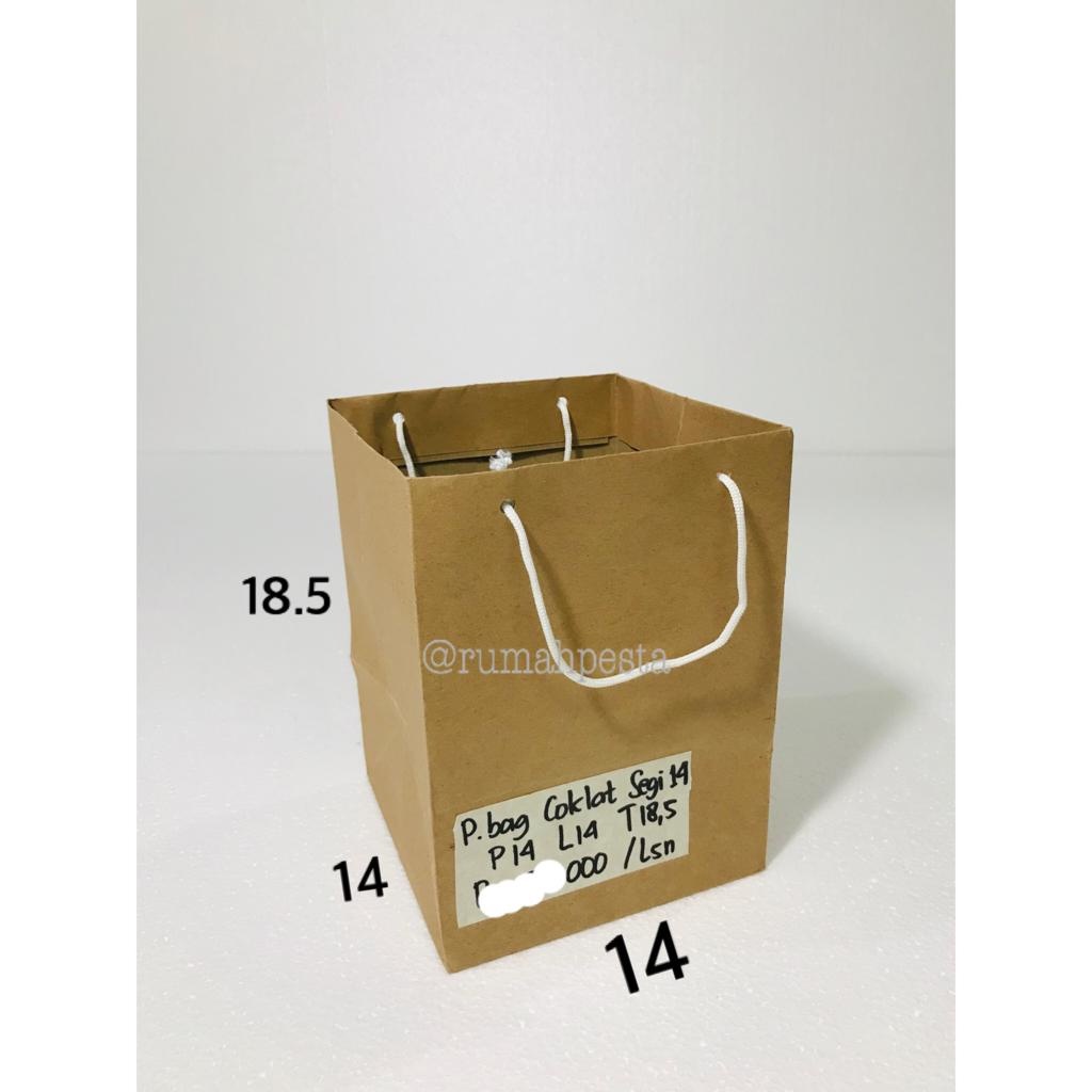 

PAPER BAG COKLAT SEGI 14 / PAPERBAG COKLAT POLOS