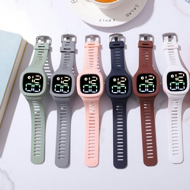 jam tangan led digital sport watch rubber pria wanita
