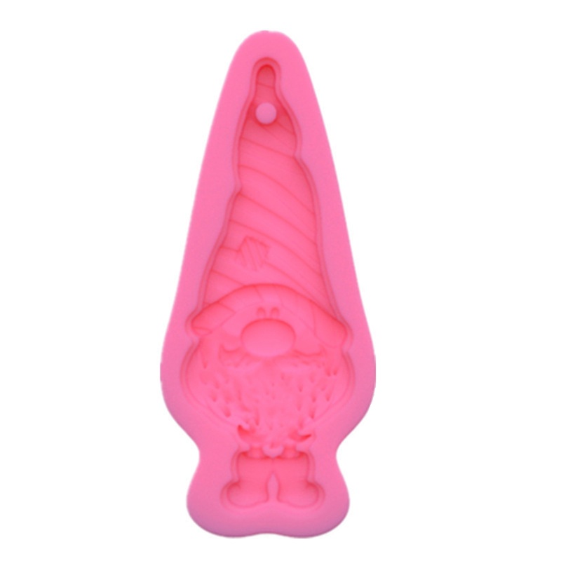 SIY  Gnome Keychain Resin Mold Lucky Gnome Santa Claus Pendant Silicone Resin Mold