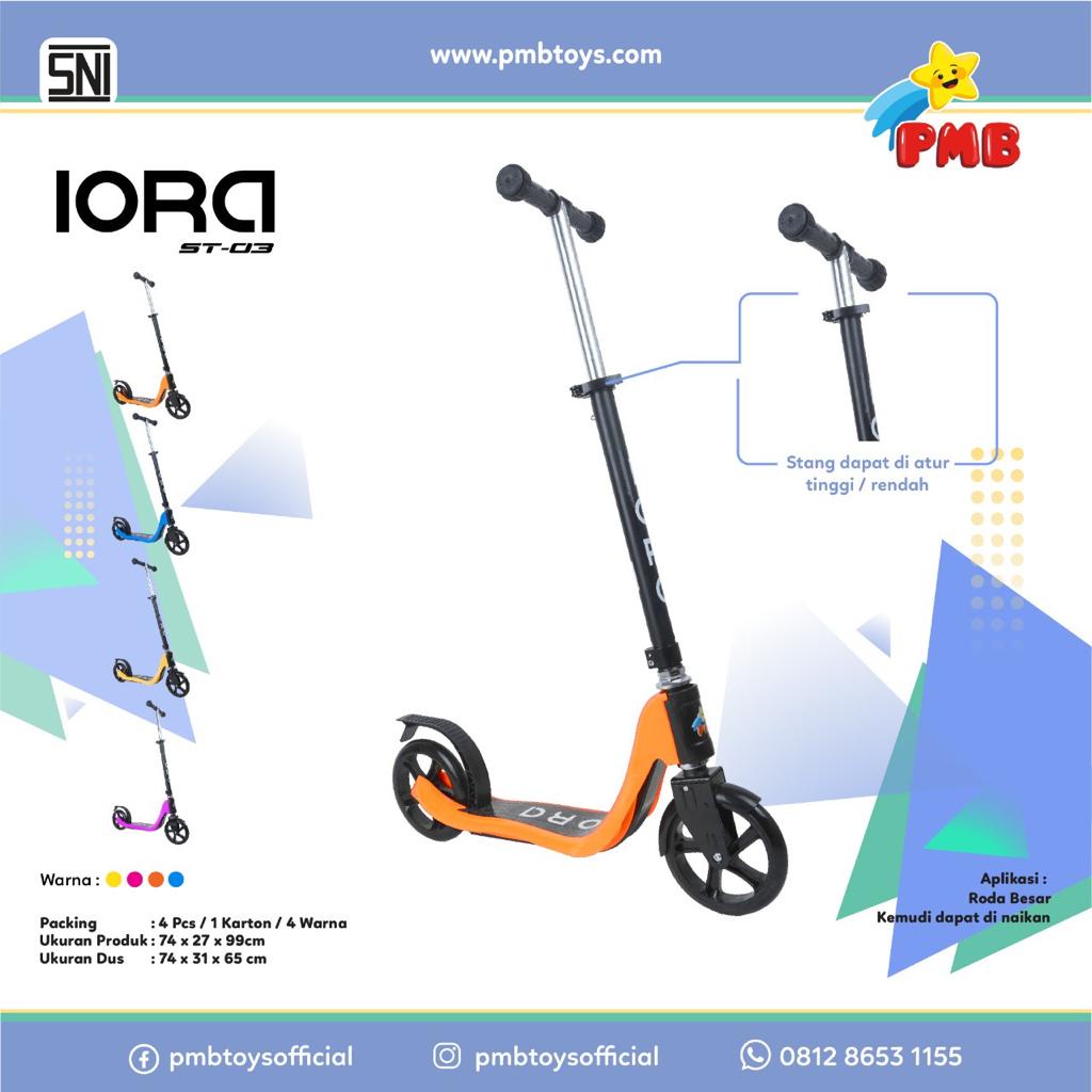 Skuter Roda Dua Anak Dewasa IORA ST 03 ST03 PMB Sekuter Scooter Otopet Otoped