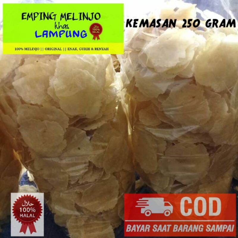 

COD || Emping Melinjo Camilan Enak Kemasan 250 gram