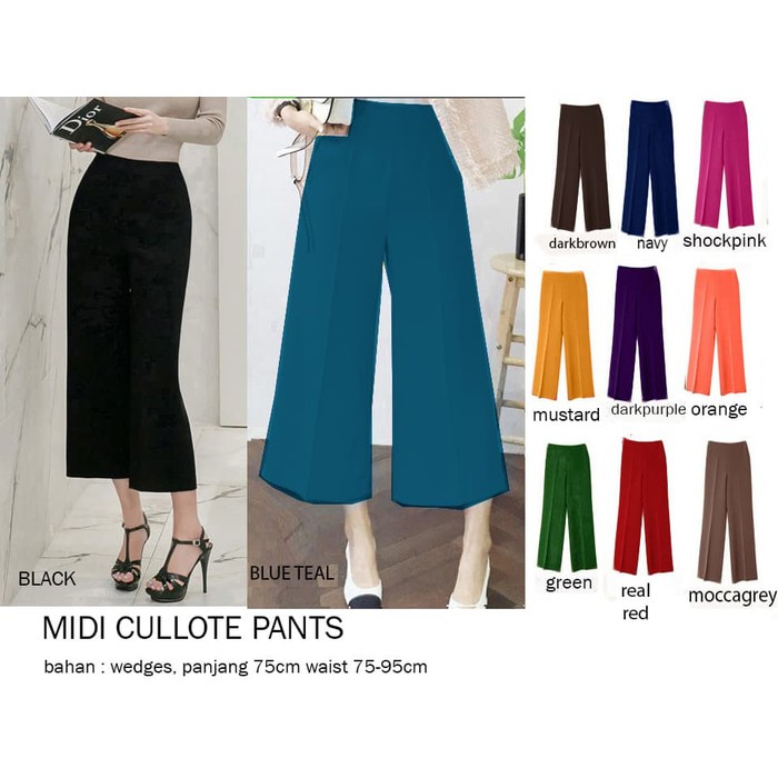 Midi Kulot Pants / Celana Midi Kulot