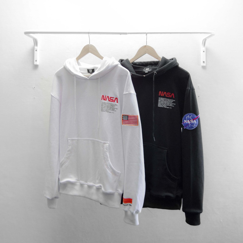 JAKET SWEATER HOODIE NASA H&M FULL TAG | Shopee Indonesia