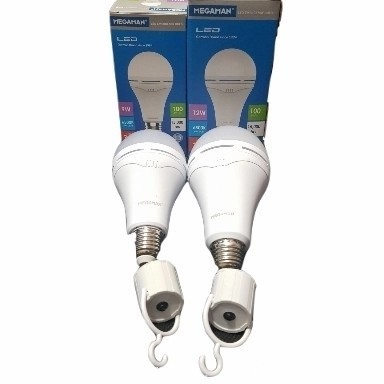 Lampu LED EMERGENCY / DARURAT MEGAMAN 12 WATT Cahaya Putih Bergaransi