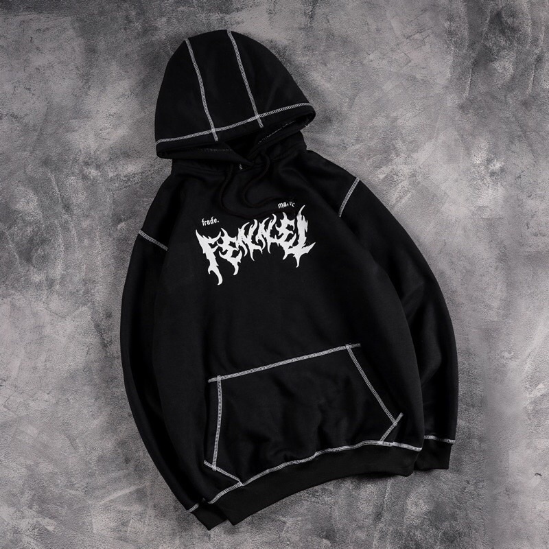 Jaket Hoodie Distro Motif Rantai FENNEL TRADE MARK