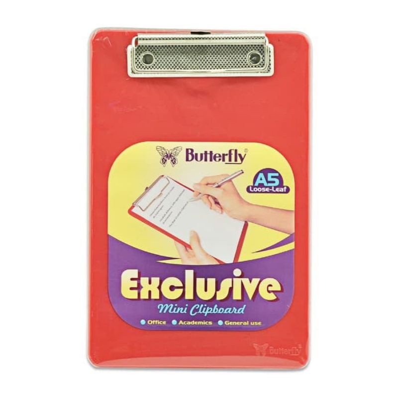 Butterfly Mini Clipboard A5 / Papan Jalan A5 / Papan Ujian