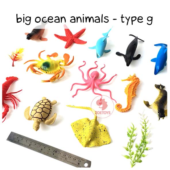 Zoetoys Small Ocean Animals Complete  Medium | Aneka Mainan Hewan Kecil Binatang Figurine Animals | Mainan Edukasi Anak