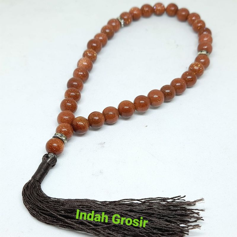 TASBIH BATU PASIR MAS 8MM 33BUTIR ORIGINAL