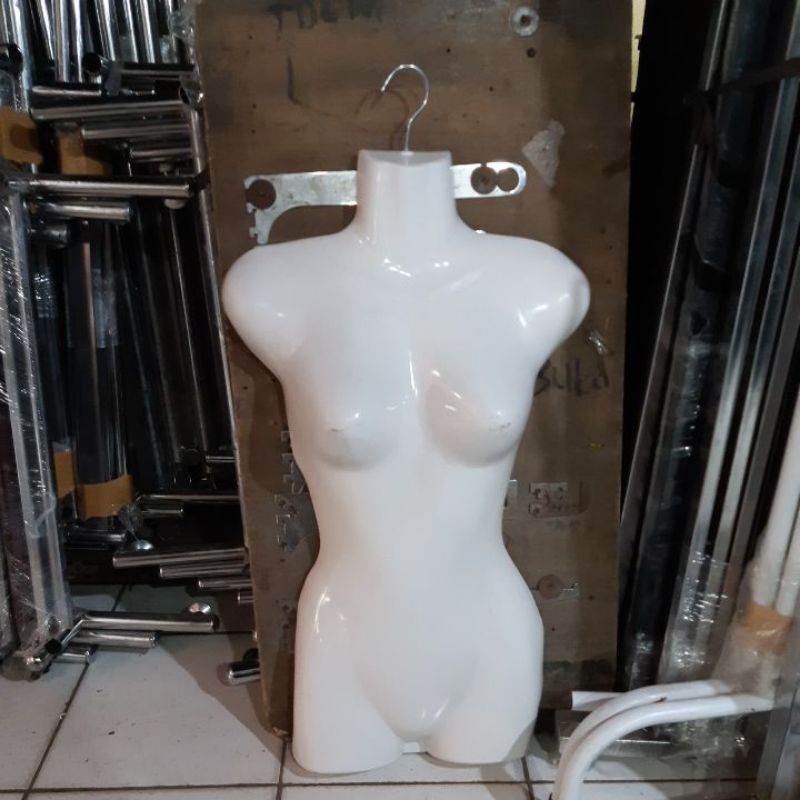 Isi 6 pcs hanger gantungan body dinding cewek af putih