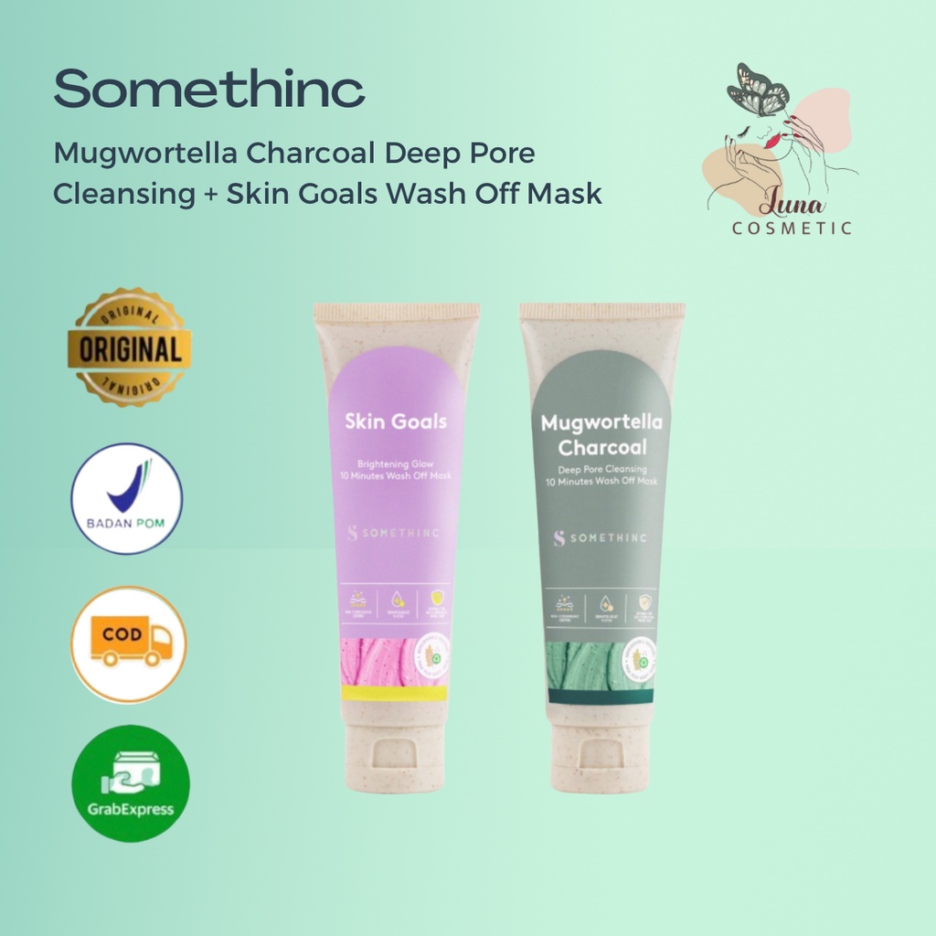 SOMETHINC Clay To The Rescue Mugwortella | Skin Goals Wash Off Mask | Masker Wajah 10 Minutes Wash Off Mask