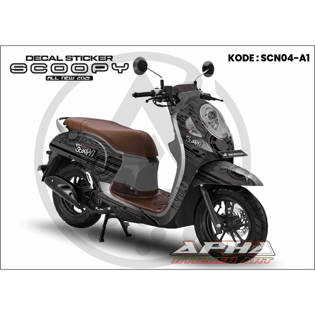 STIKER STICKER DECAL MOTOR CUSTOM VARIASI SCOOPY NEW 2021 ELECTRIC CUSTOM MURAH KEREN TERBARU TERBAG