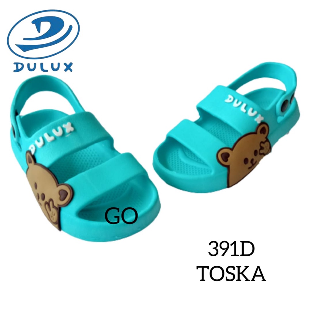 gof DULUX 391D BEAR Sandal Anak Laki-laki Bandua Tali Belakang Model Lucu Sandal Slop Anak Perempuan Model karakter Bear