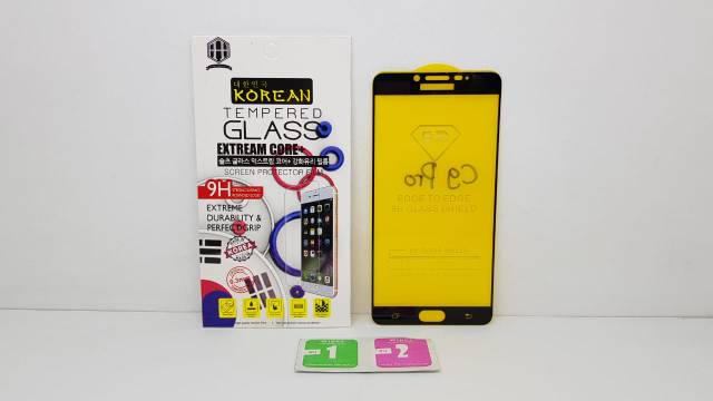 KOREAN Tempered Glass Samsung C9 6.0 inchi FULL SCREEN Guard TG 5D Samsung Galaxy C9 Pro FULL GLUE