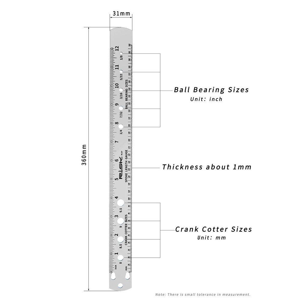 Lanfy Bicycle Spoke Measuring Ruler Tahan Lama MTB Cycling Bicycle Spokes Ruler Aksesoris Sepeda Alat Ukur Panjang Penggaris